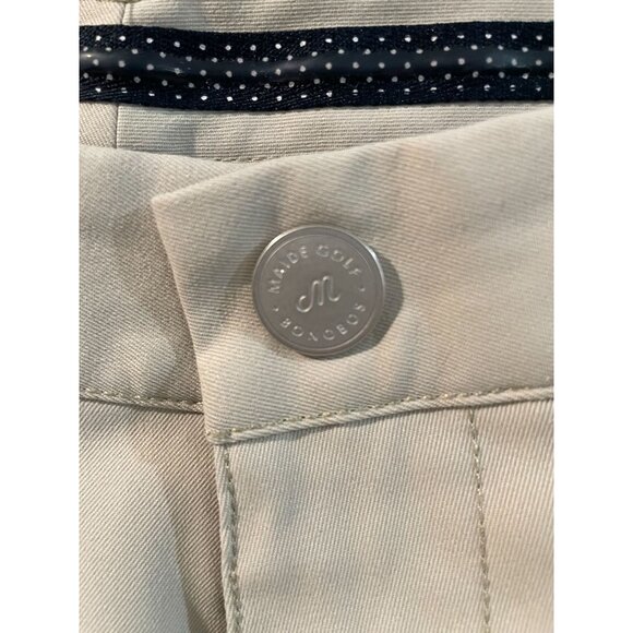 Maide Bonobos Golf Khaki Shorts Beige Men's Size 34 Cotton Blend - Picture 3 of 13